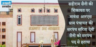 Mavanda RS Gram Panchayat on the complaint of Acharya Ram Saini