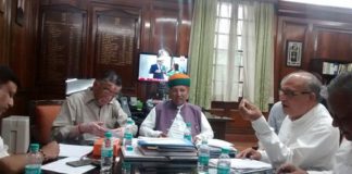 Meetings of GST- Minister of State with Finance Minister Santosh Gangwar, delegation of Indian industry