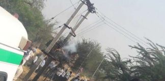 Five people were killed and many seriously injured when a power transformer burst near the house during the wedding ceremony in Shahpura town near Jaipur, Rajasthan.