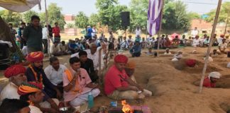 Satyagraha of farmers continued for 9th day in Nind.