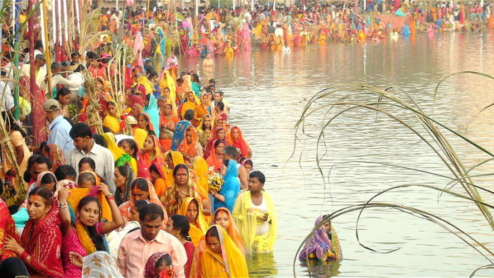 Four-day Chatha Puja started from today, prepared for the devotees by decorating the ghat