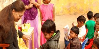 The Chocolate-Comics Book in the Children's Day celebrations celebrated with the mahants