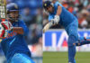 India scored 202 runs thanks to Rohit and Dhawan's innings