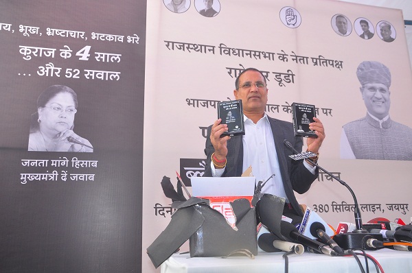 1 Leader of the Opposition Dudi released a black box and said, Vasundhara Kuras, the big political accident of the state