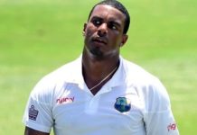 West Indies return by Gabriel's three shots