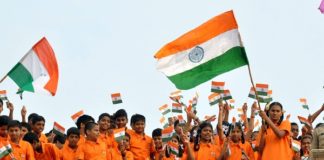 Recorded presence of children in large numbers on Republic Day