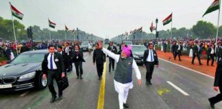 Narendra Modi meets Rajpath at the end of the parade