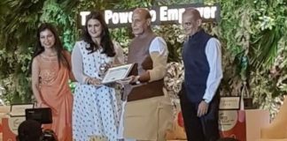 Jaipur Olympian shooter Shagun Chaudhary was honored with the prestigious Young Women Achievers Award by Young Ficci Ladies Organization (Y FLO) in New Delhi today.