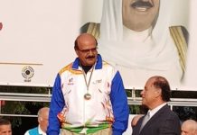 Hotel businessman of Sawai Madhopur and India's Paralympic shooter in Trap and Double Trap, Balendu Singh won gold medal in the Emirates Cup 2018.