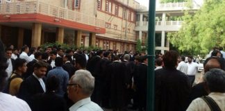 Lawyers, protest, against, high court bench, Udaipur, jaipur news