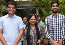Chief Minister,Vasundhara Raje, meets, Clayet T0ppers, Aman- Anmol