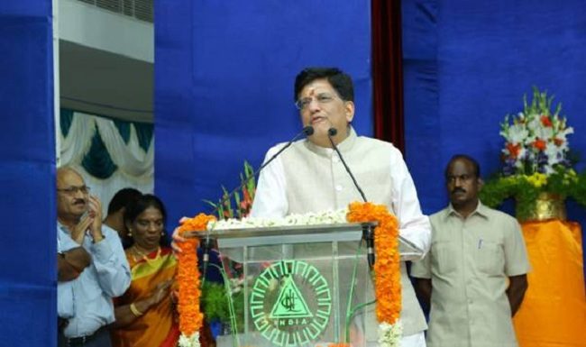 पीयूष गोयल ने एनएलसीआईएल की 100 मेगावाट की तीन सौर ऊर्जा परियोजनाएं राष्ट्र को समर्पित कीं