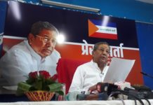 Senior BJP MLA and former minister Ghanshyam Tiwari has left the party today. In the press conference held at Pincity Press Club, Tiwari announced to leave the BJP. Along with this, announced that his party will be in the Bharat Corps party elections in Rajasthan assembly elections,