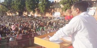 aap neta kejareevaal ne raamaleela maidaan se phoonka chunaavee bigul