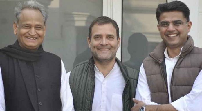 ashok Gehlot-Sachin piolet, Rahul gandhai